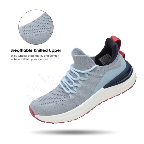 Slip on Walking Sneakers - HAZE BLUE - 3